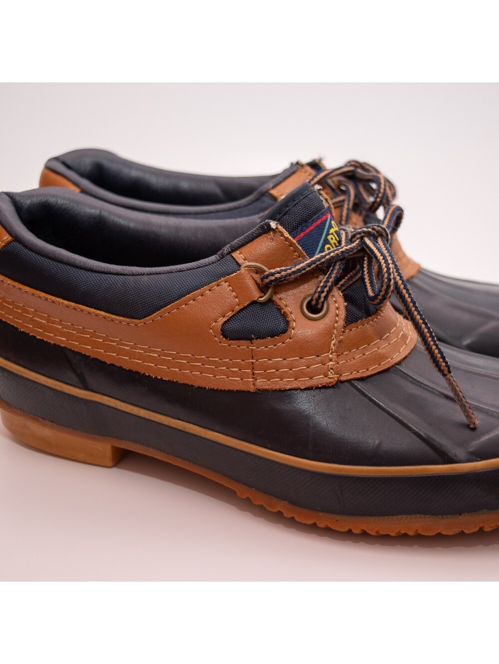 Sporto Duck Boots Leather Rubber Waterproof 90s Vintage Preppy Womens 9 - Picture 2 of 7
